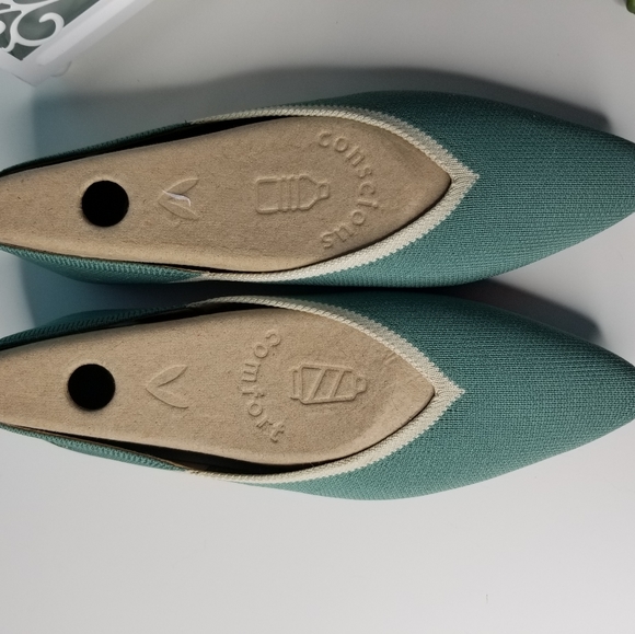 Vivaia Malia Pointed Toe Flat Turquoise - Picture 6 of 8